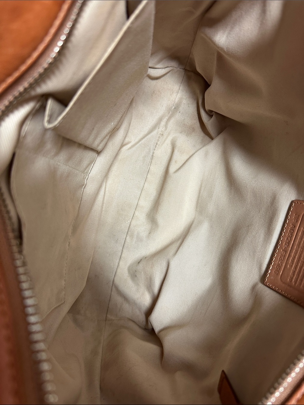Coach Red Tote with Brown Leather Trim - Picture 12 of 16
